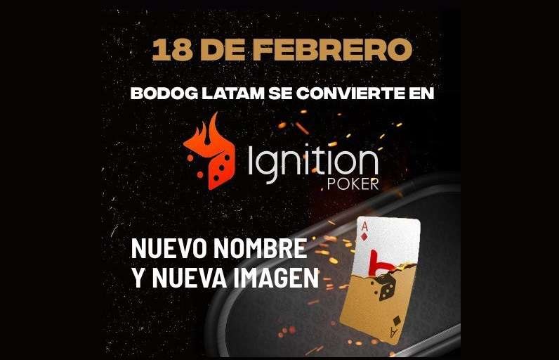 Bodog Poker (Bodog Latam) pasa a llamarse oficialmente Ignition Poker