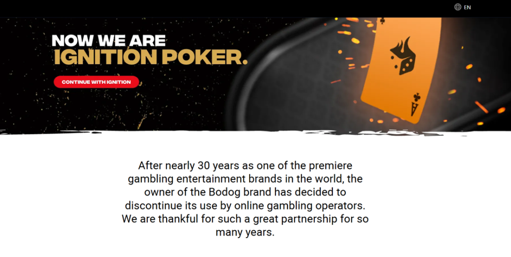 ignition poker change