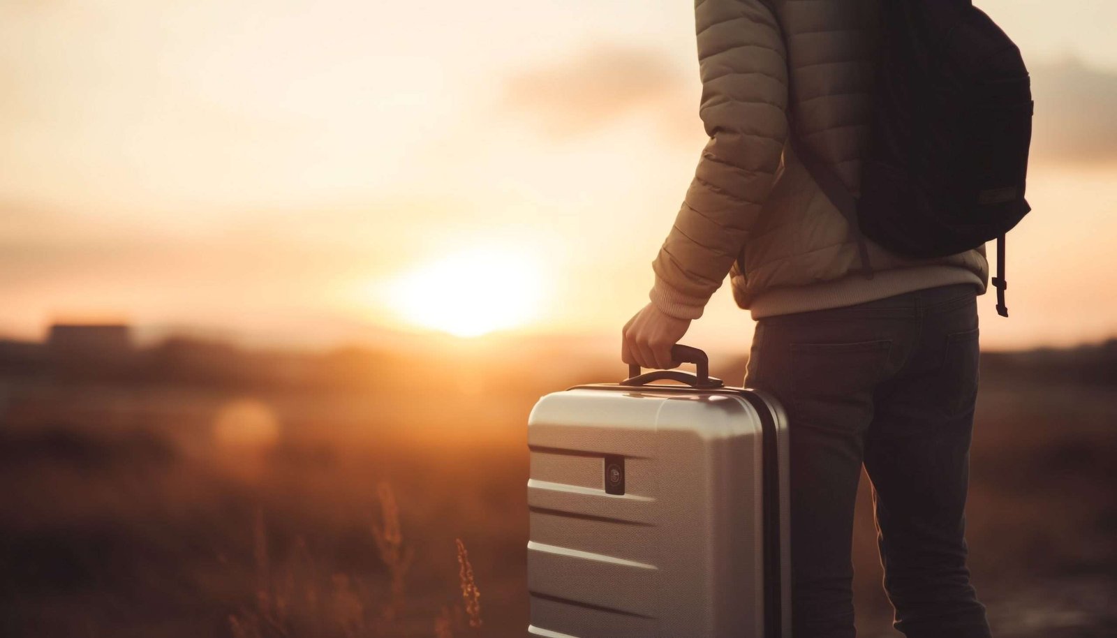 persona con maleta viajando